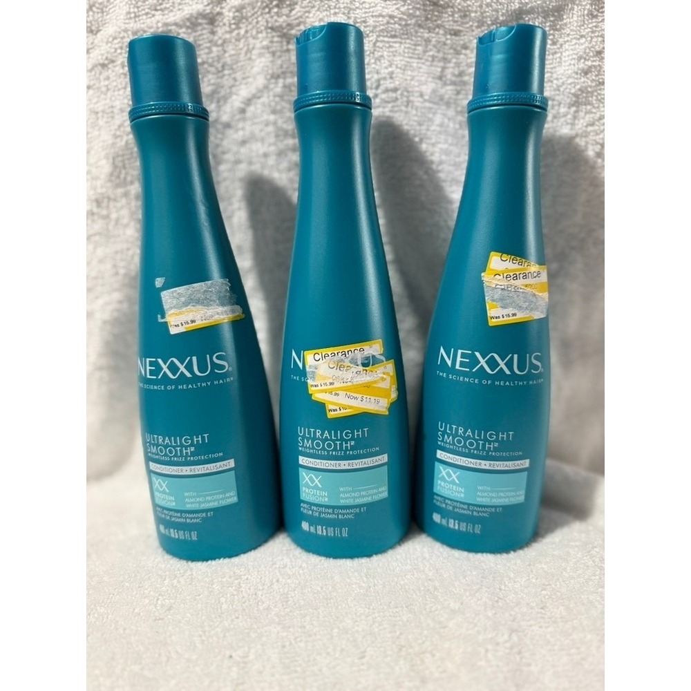 Nexxus Ultralight Smooth Weightless Frizz Protection Conditioner 13.5oz Lot of 3